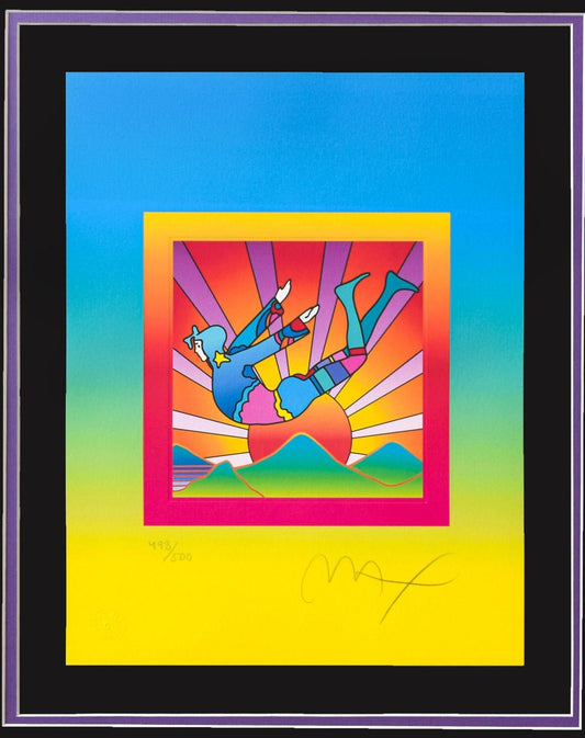 Peter Max- Original Lithograph "Cosmic Flyer on Blends"