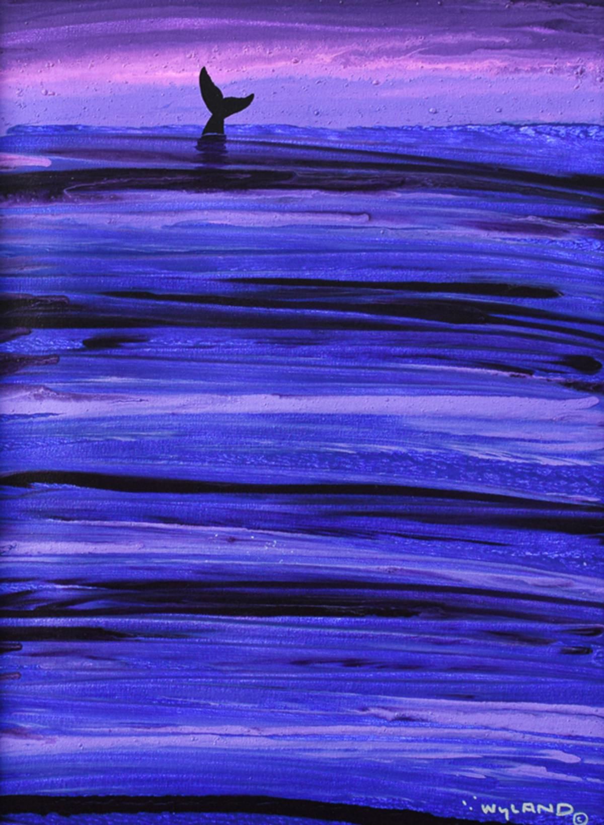 Wyland- Original Painting on Canvas "Ancient Swimmer"