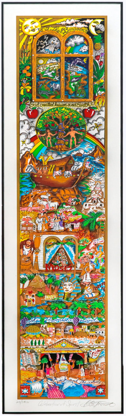 Charles Fazzino- 3D Construction Silkscreen Serigraph "Celebration Of Spirit (Black)"