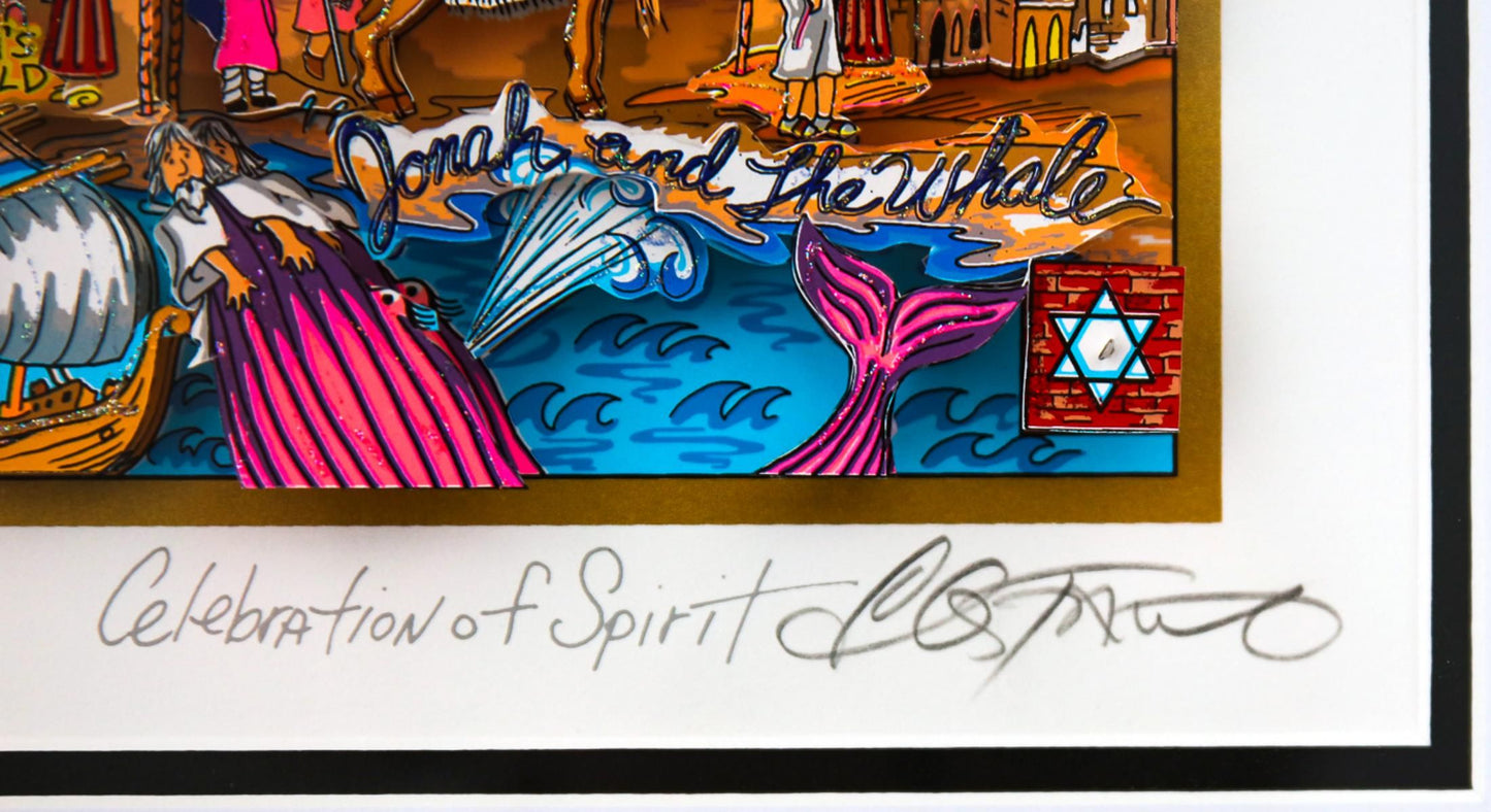 Charles Fazzino- 3D Construction Silkscreen Serigraph "Celebration Of Spirit (Black)"