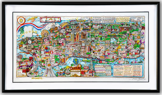 Charles Fazzino- 3D Construction Silkscreen Serigraph "NEW YORK IS (Black)"