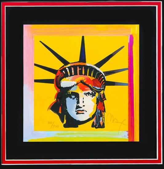 Peter Max- Original Lithograph "LIBERTY HEAD (Mini)"