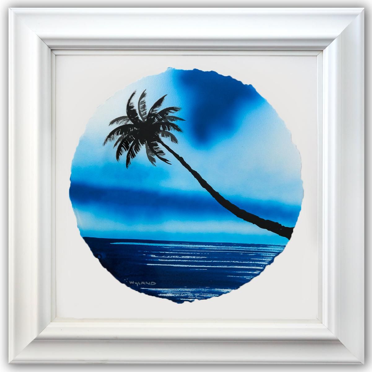 Wyland- Original Watercolor Painting on Deckle Edge Paper "Palm Tree"