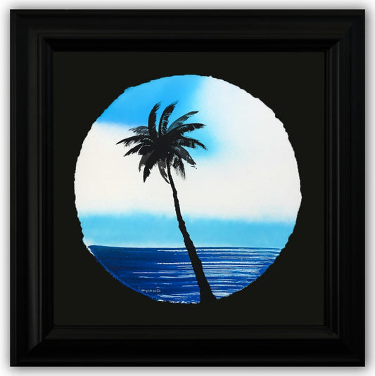 Wyland- Original Watercolor Painting on Deckle Edge Paper "Palm Tree"