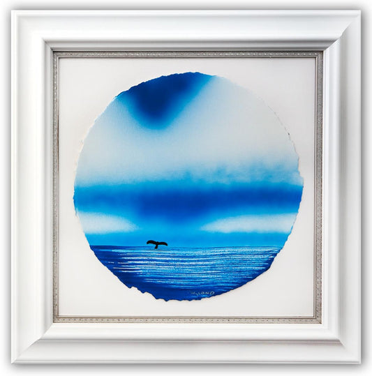 Wyland- Original Watercolor Painting on Deckle Edge Paper "Fluke"