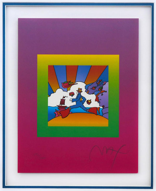 Peter Max- Original Lithograph "Cosmic Runner on Blends"