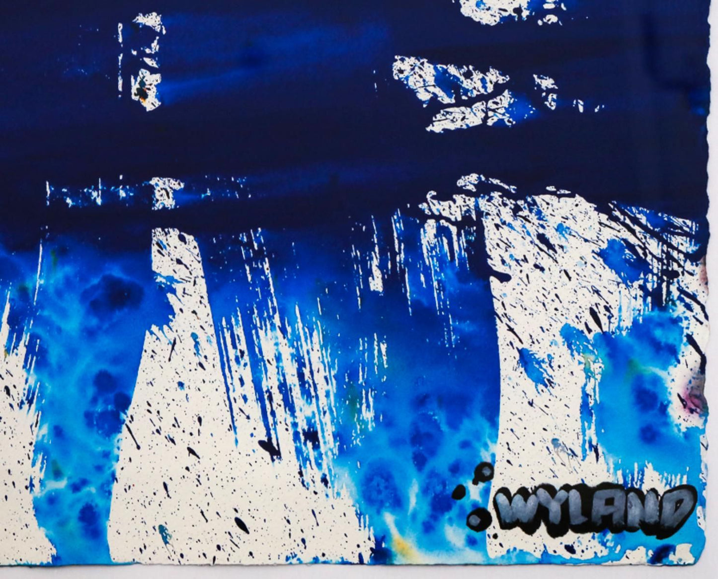 Wyland- Original Watercolor Painting on Deckle Edge Paper "Abstract"