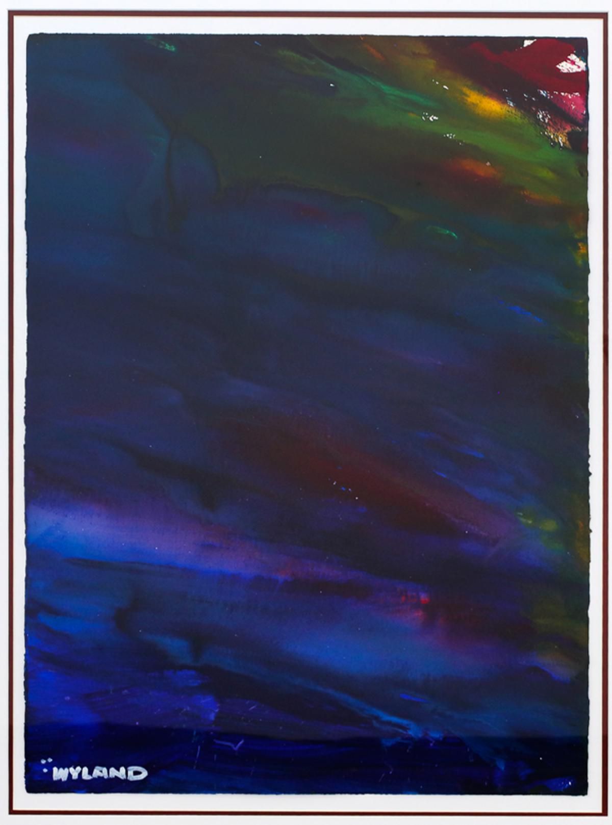 Wyland- Original Watercolor Painting on Deckle Edge Paper "Abstract"