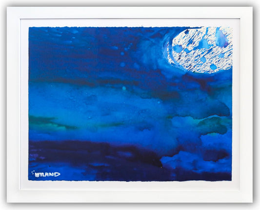 Wyland- Original Watercolor Painting on Deckle Edge Paper "Abstract"