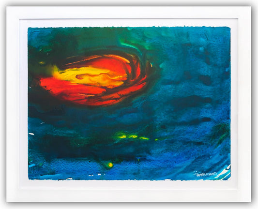 Wyland- Original Watercolor Painting on Deckle Edge Paper "Abstract"