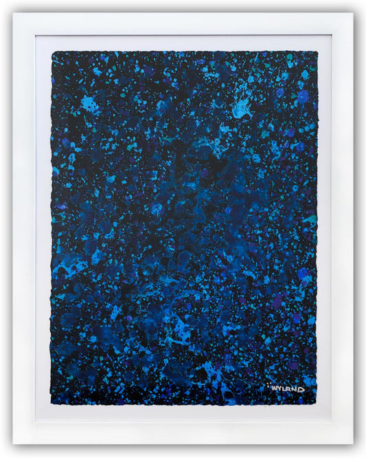 Wyland- Original Watercolor Painting on Deckle Edge Paper "Abstract Drip"