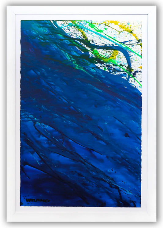 Wyland- Original Watercolor Painting on Deckle Edge Paper "Abstract"