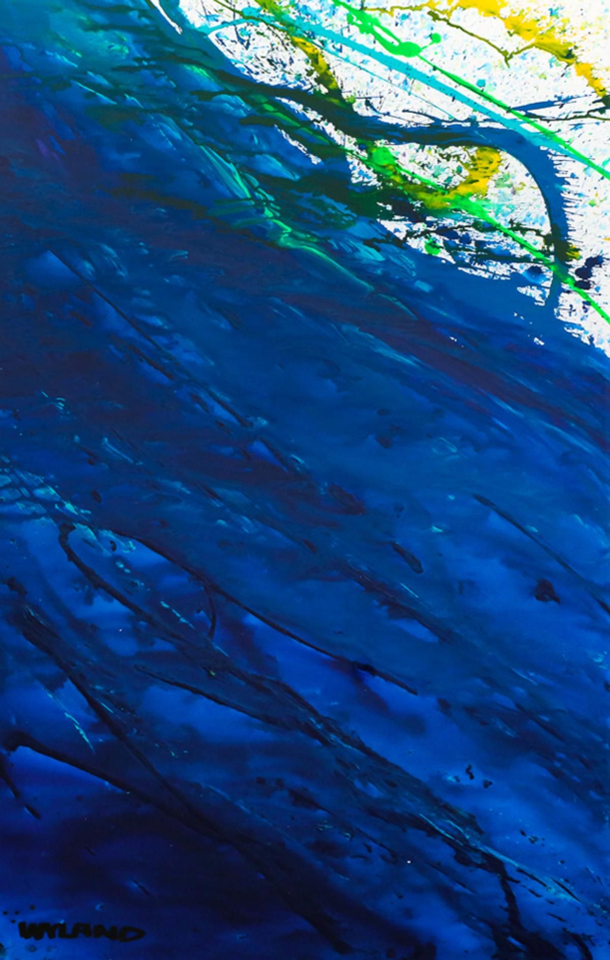 Wyland- Original Watercolor Painting on Deckle Edge Paper "Abstract"