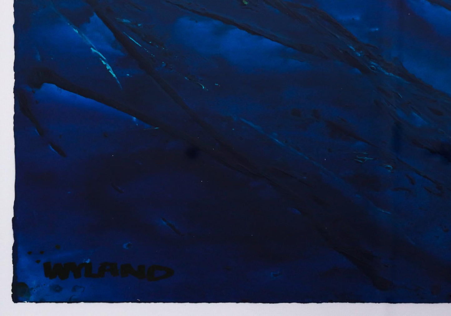 Wyland- Original Watercolor Painting on Deckle Edge Paper "Abstract"