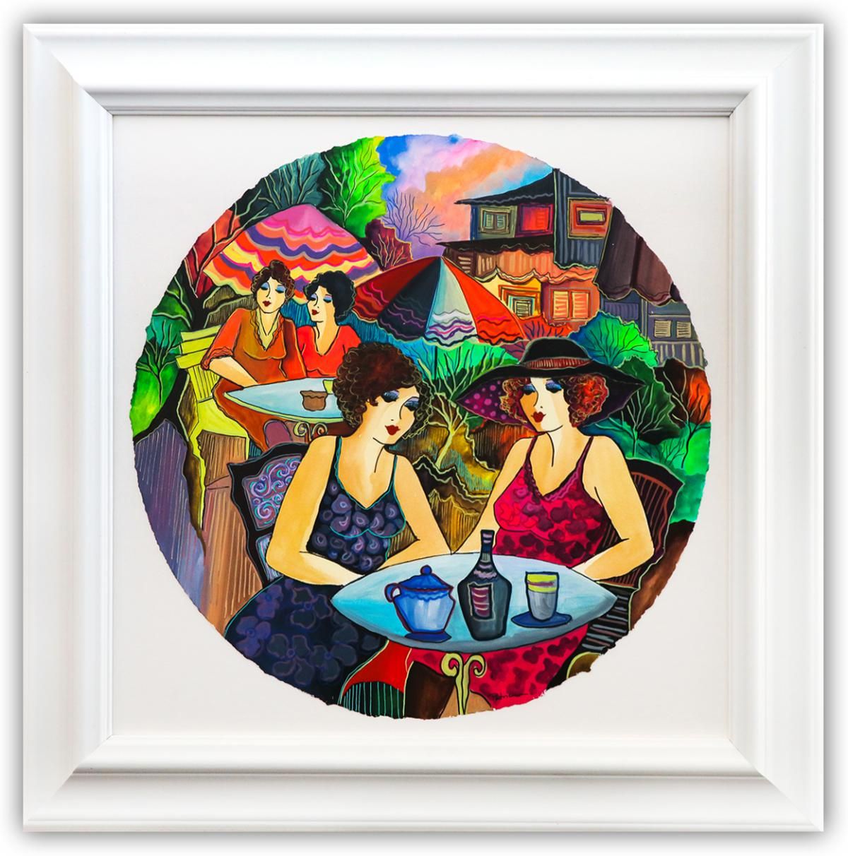 Patricia Govezensky- Original Watercolor "Lunch in the City"