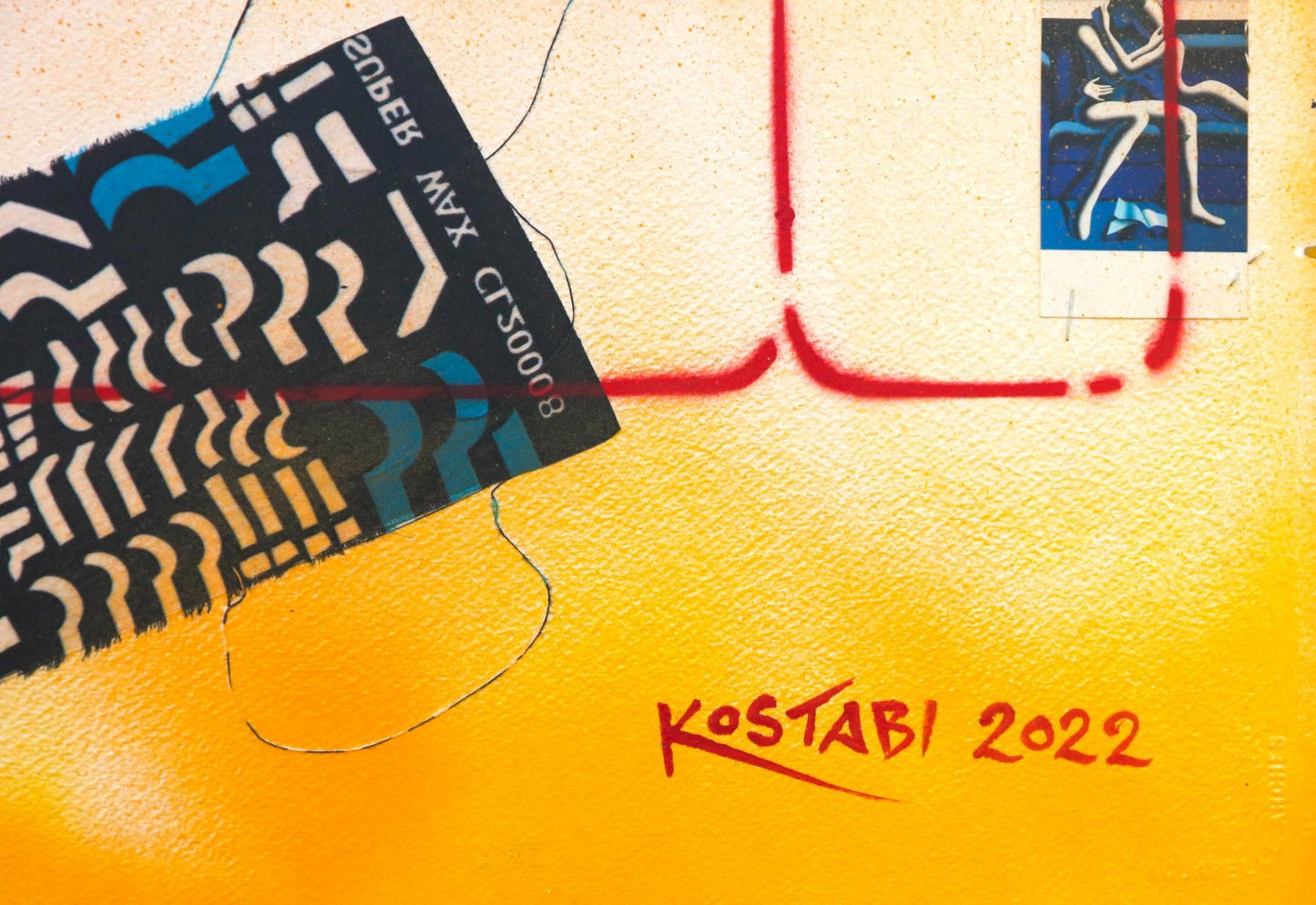 Mark Kostabi- Original Mixed Media on Paper "Our Star, 2022"
