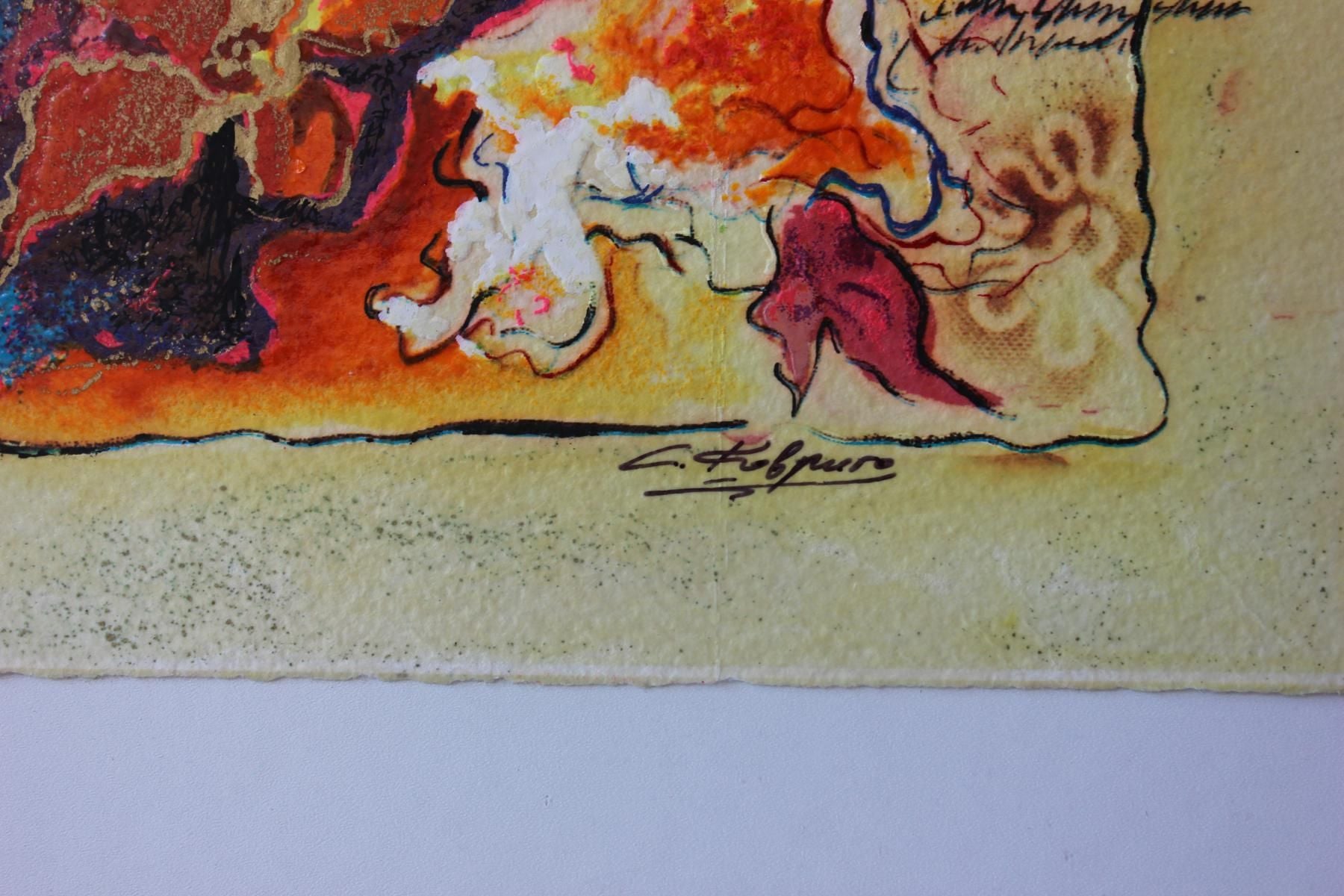 Sergey Kovrigo- Original Serigraph on Paper "Rendezvous"