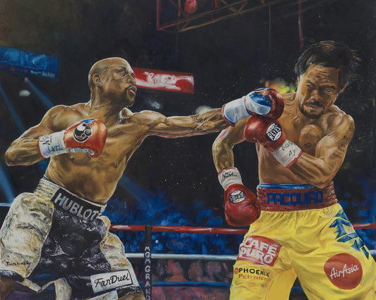 Turchinsky Dimitry- Mixed Media "Mayweather Vs Pacquiao"