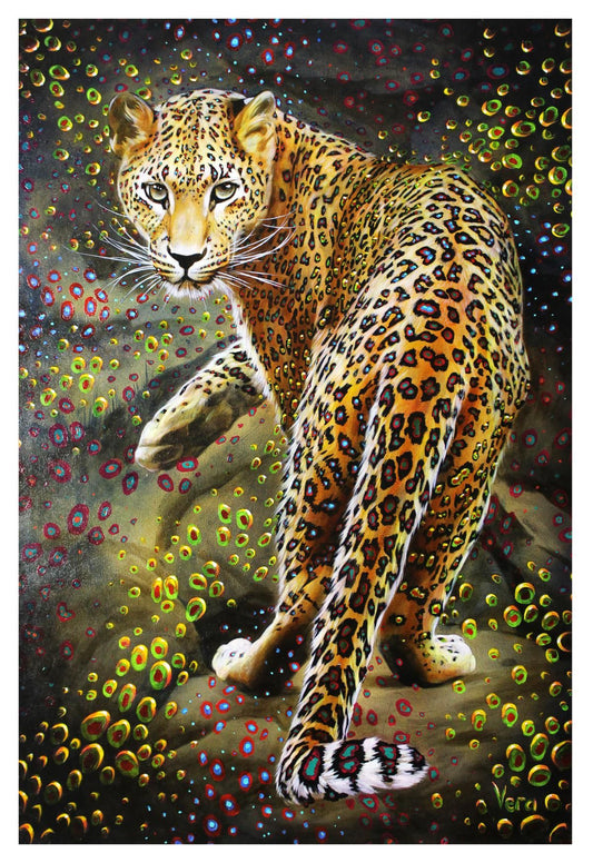 Vera V. Goncharenko- Original Giclee on Canvas "Looking For Food"