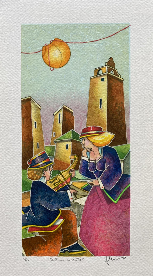 Francesco Nesi- Original Serigraph on Paper "INTIMO INCANTO"