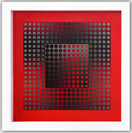 Victor Vasarely- Heliogravure Print "Zett - RG"