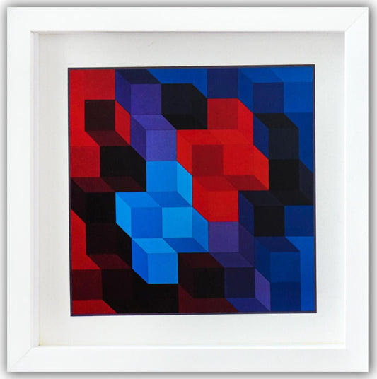 Victor Vasarely- Heliogravure Print "Deuton - RB"
