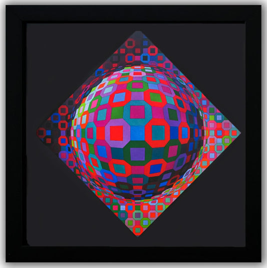 Victor Vasarely- Heliogravure Print "Planetary"