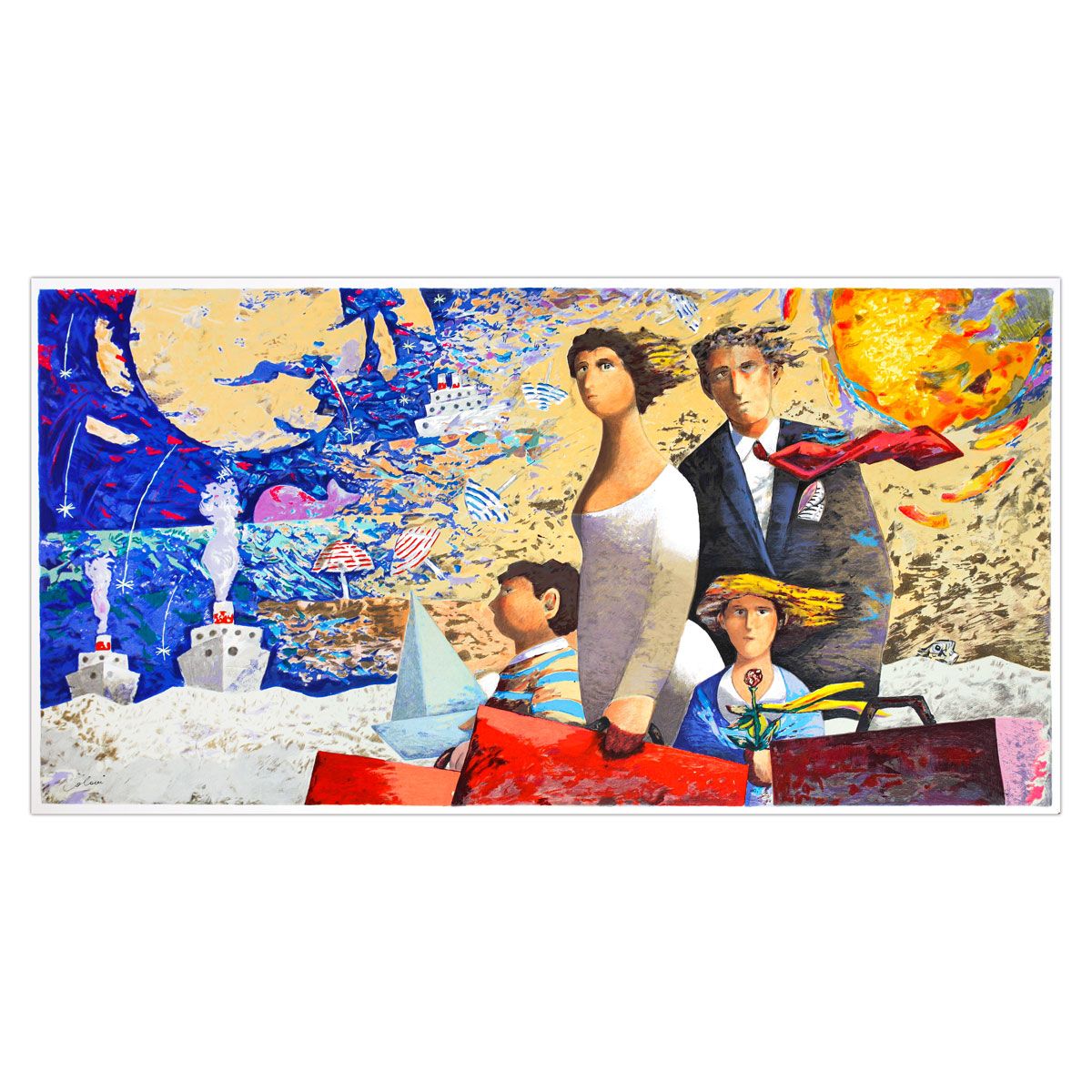 Giampaolo Talani- SIlkscreen on Paper "Un Grande Viaggio"