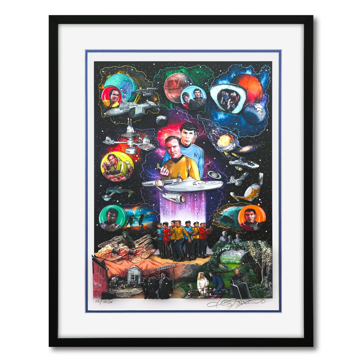 Charles Fazzino- 3D Construction Silkscreen giclee on paper "STAR TREK: THE BEGINNING"