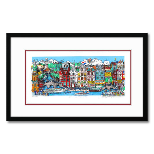 Charles Fazzino- 3D Construction Silkscreen Serigraph "Alluringly Amsterdam"