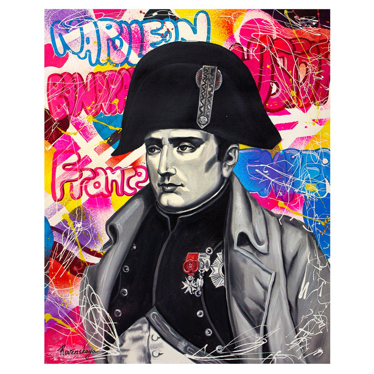 Nastya Rovenskaya- Original Oil on Canvas "Napoleon"