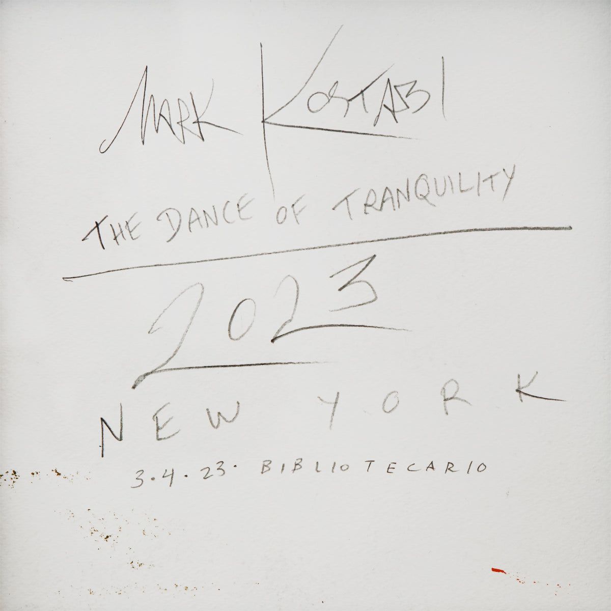 Mark Kostabi- Original Mixed Media on Paper "The Dance Of Tranquility"