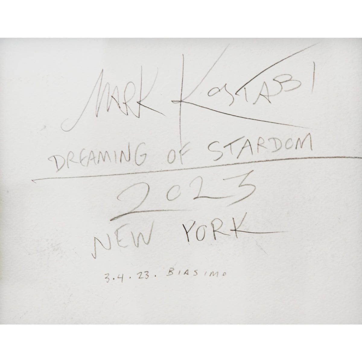 Mark Kostabi- Original Mixed Media on Paper "Dreaming Of Stardom"