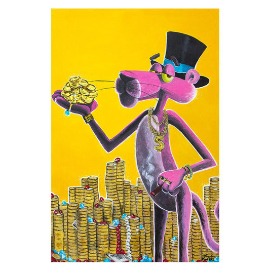 Libi- Original Acrylic on Canvas "Gold"