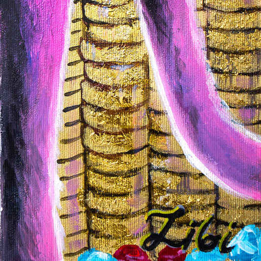 Libi- Original Acrylic on Canvas "Gold"