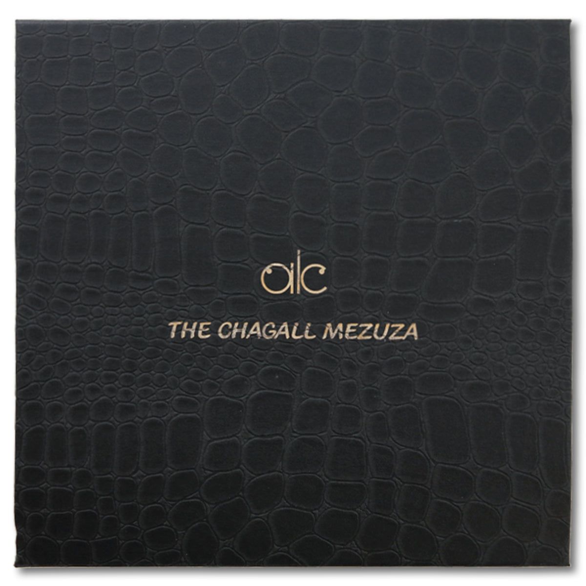 Marc Chagall- Mezuzah/ Silkscreen on 24K gold plated bronze "Ten Commandments"