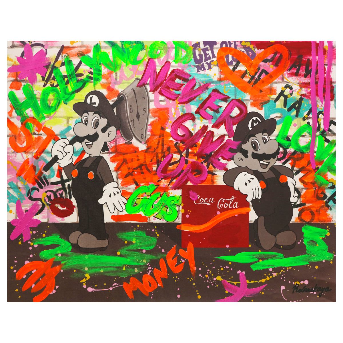 Nastya Rovenskaya- Mixed Media "Loving Coca Cola"