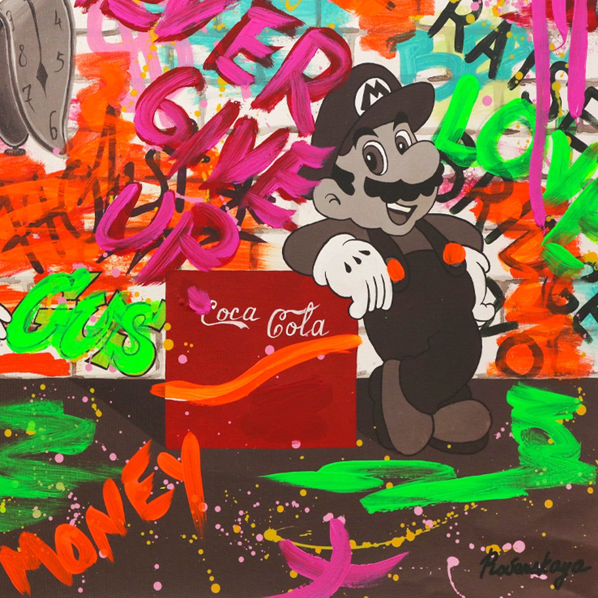 Nastya Rovenskaya- Mixed Media "Loving Coca Cola"
