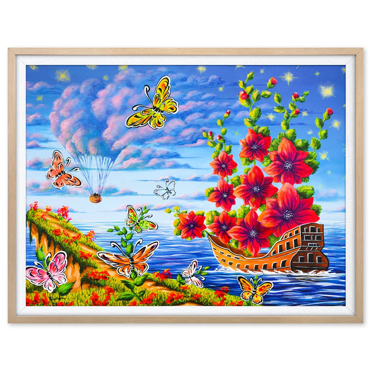 Eugene Poliarush- Original Oil on Canvas "Love Boat"