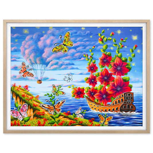 Eugene Poliarush- Original Oil on Canvas "Love Boat"