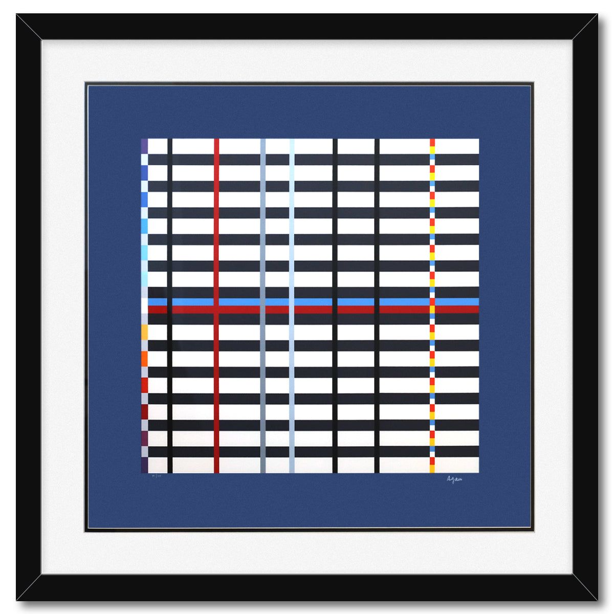 Yaacov Agam- Silkscreeen Serigraph "Homage to Mondrian"