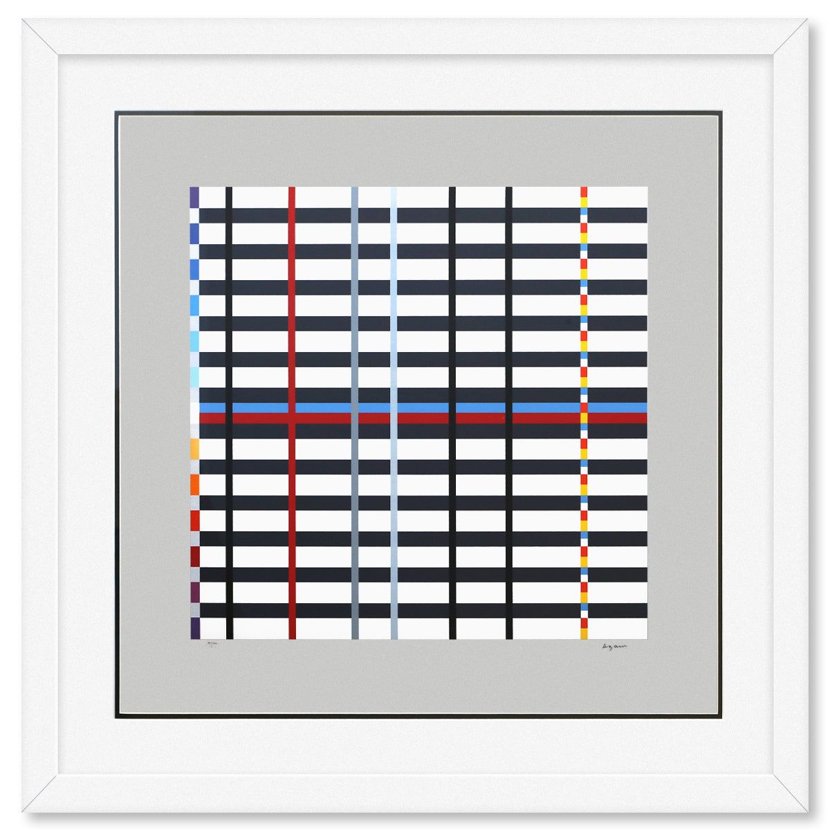 Yaacov Agam- Silkscreeen Serigraph "Homage to Mondrian"