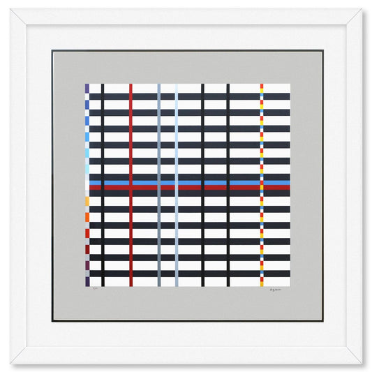 Yaacov Agam- Silkscreeen Serigraph "Homage to Mondrian"