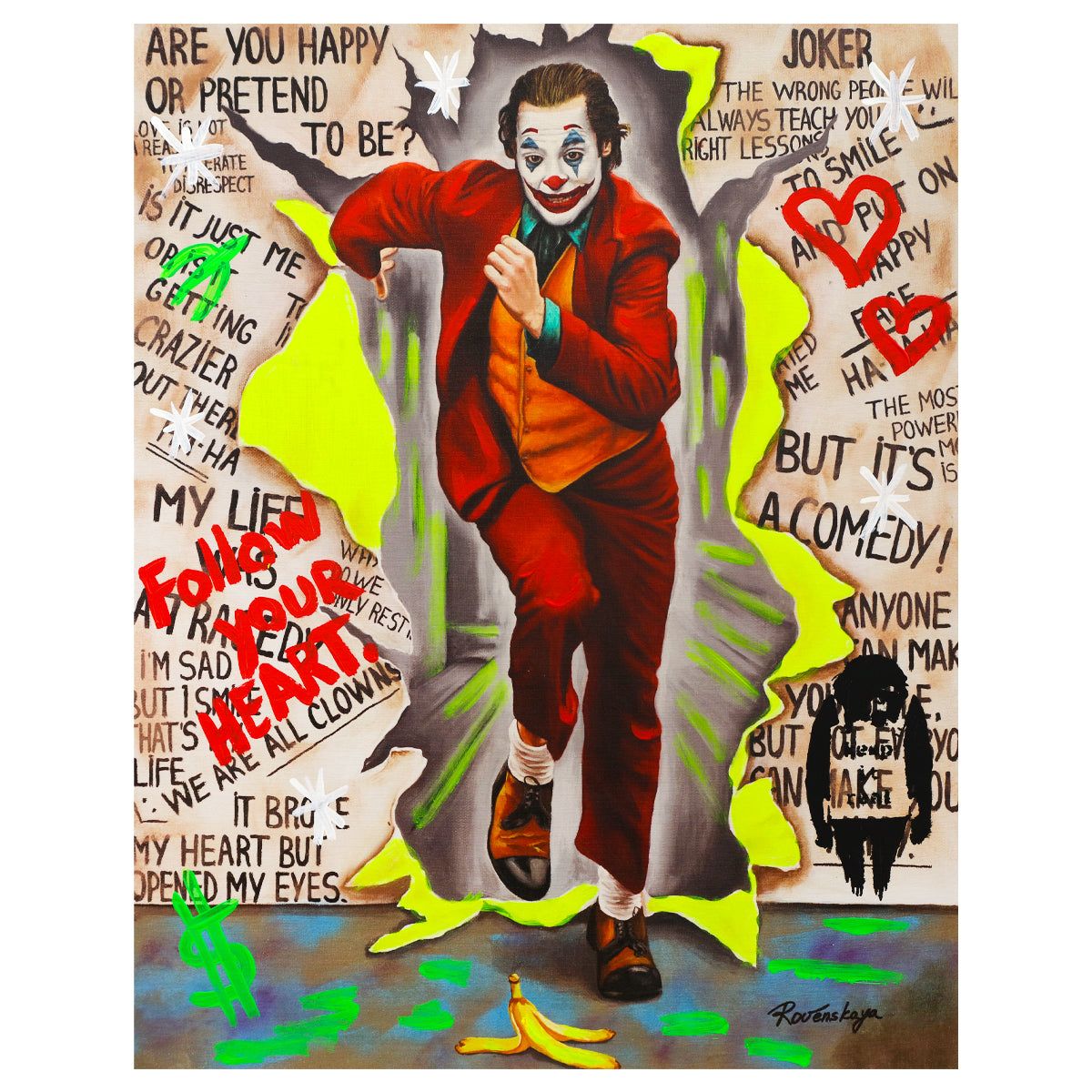 Nastya Rovenskaya- Mixed Media "Joker"