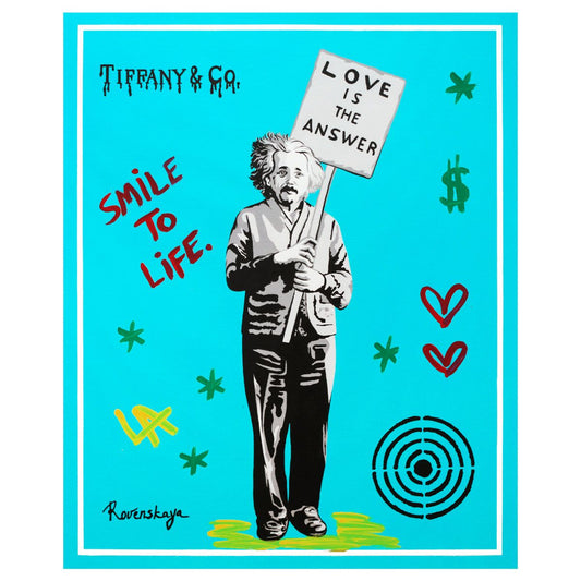 Nastya Rovenskaya- Mixed Media "Einstein"