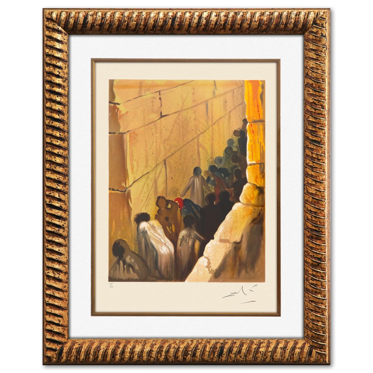 Salvador Dali- Original Lithograph "The Wailing Wall"