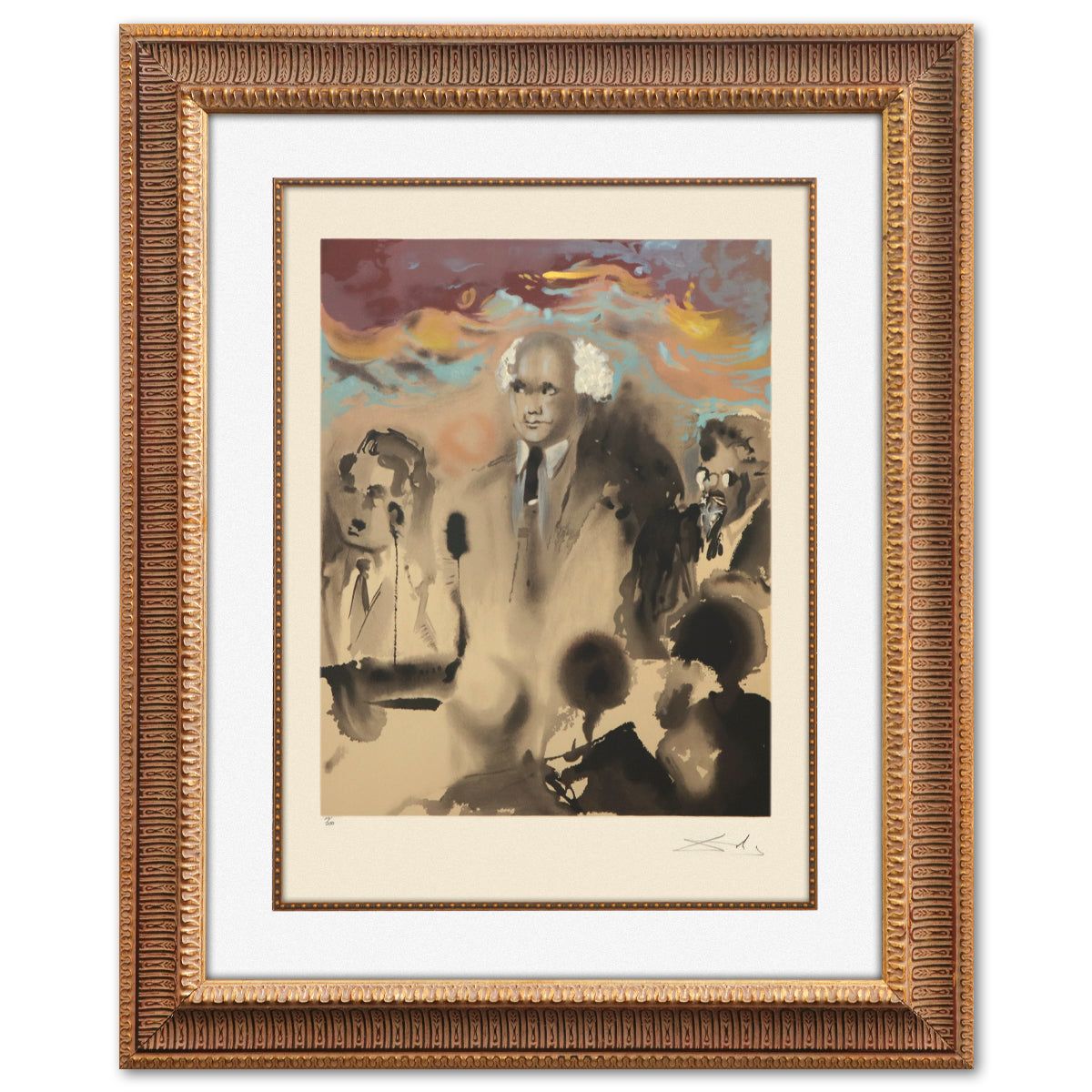 Salvador Dali- Original Lithograph "A moment in history"