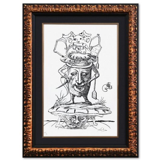 Salvador Dali- Original Lithograph from Gouache and Collage "Les Songes Drolatiques de Pantagruel"