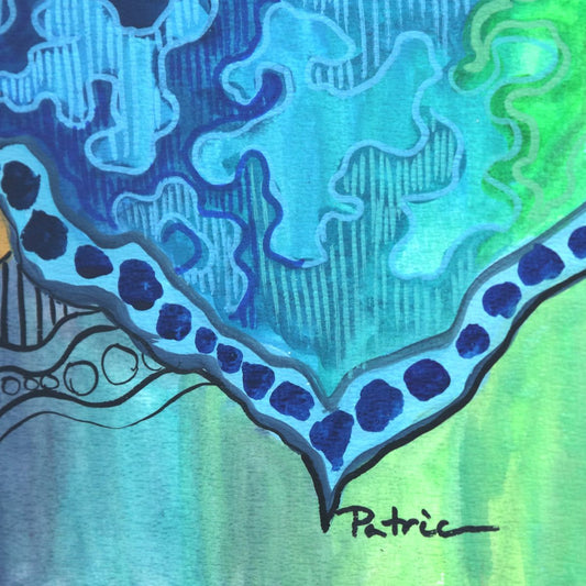 Patricia Govezensky- Original Watercolor on Paper "Chroma Bliss"
