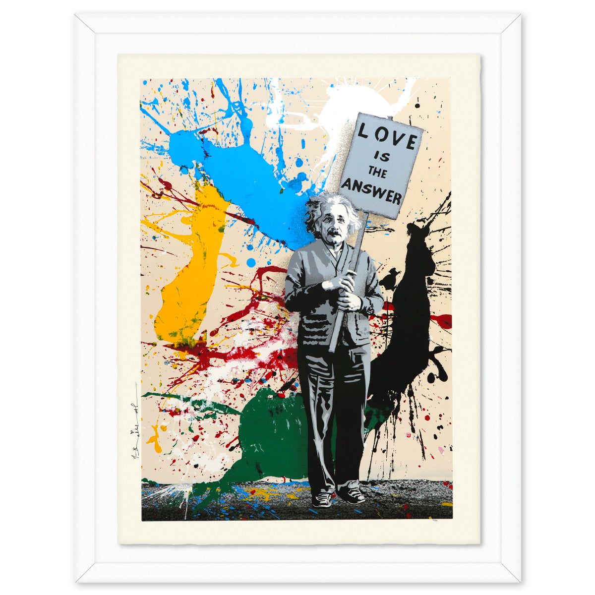 Mr Brainwash- Silkcreen on Paper "M=bw² - Splash, 2024"